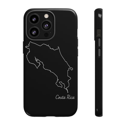 Costa Rica Outline Phone Case – Minimal Country Map Tough Case (iPhone, Samsung, Pixel)