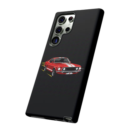Red Muscle Car Phone Case – Classic Car Racing Tough Protective Case