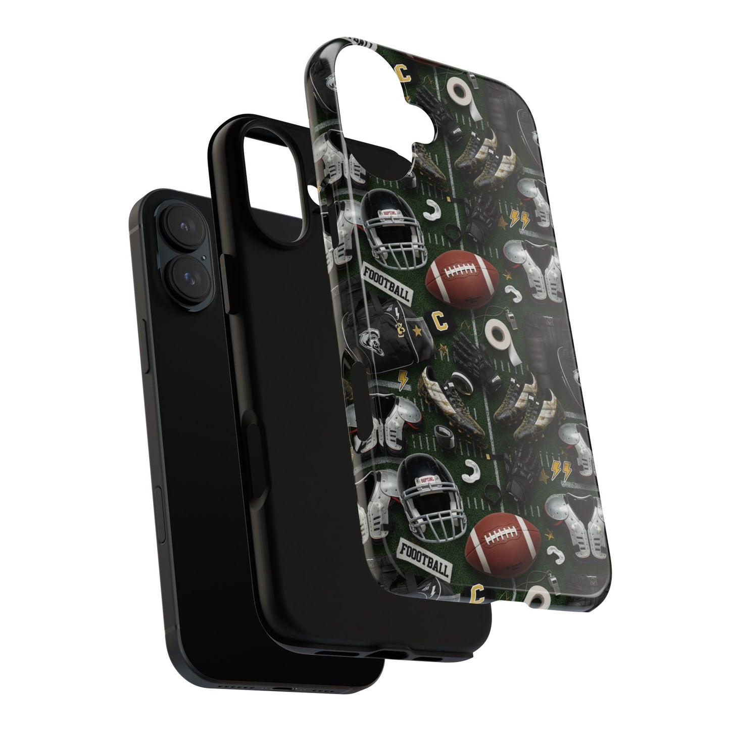 Football Pattern Phone Case – Sports Fan Tough Protective Game Day Case