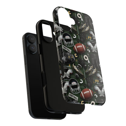 Football Pattern Phone Case – Sports Fan Tough Protective Game Day Case