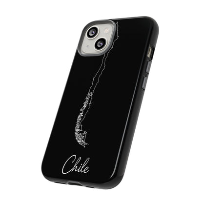 Chile Outline Phone Case – Minimal Country Map Tough Case (iPhone, Samsung, Pixel)