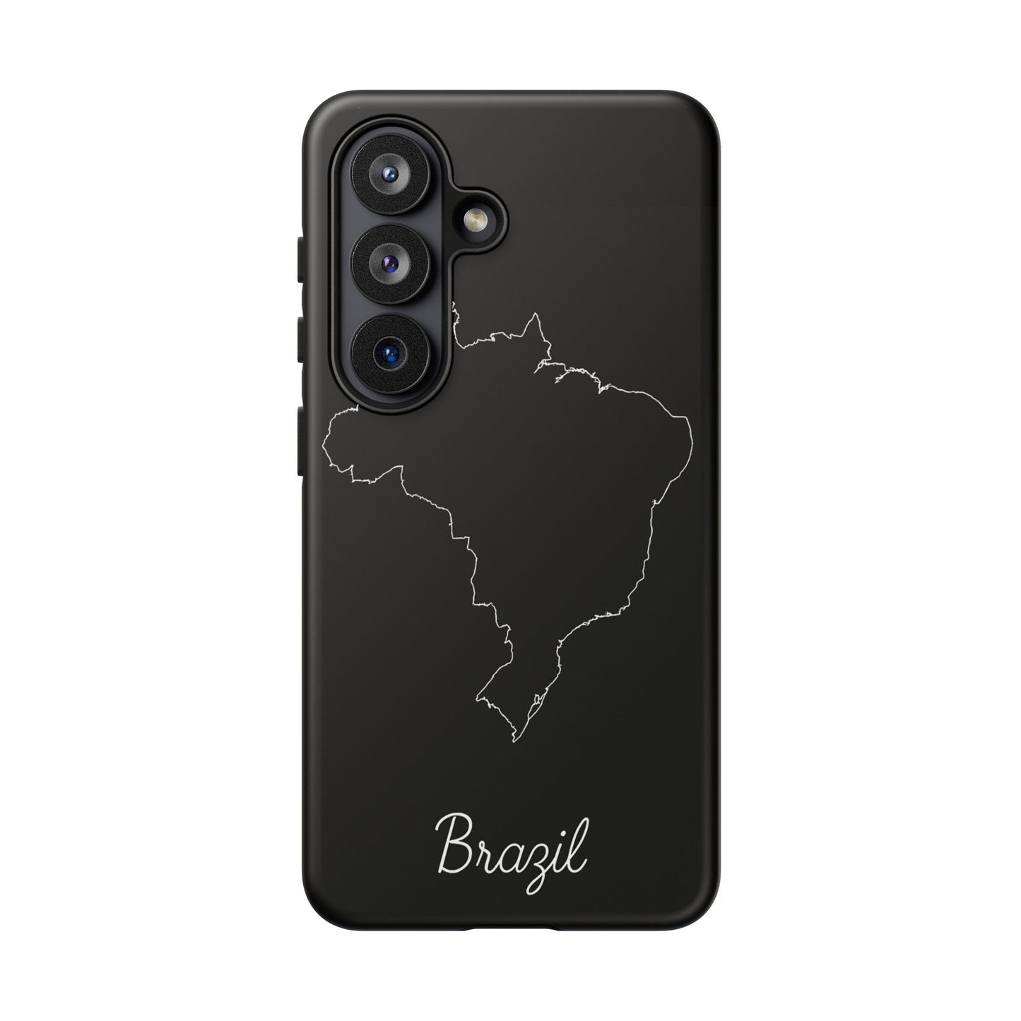 Brazil Outline Phone Case – Minimal Country Map Tough Case (iPhone, Samsung, Pixel)