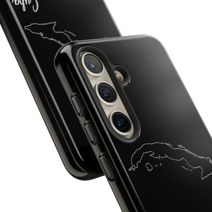 Cuba Outline Phone Case – Minimal Country Map Tough Case (iPhone, Samsung, Pixel)