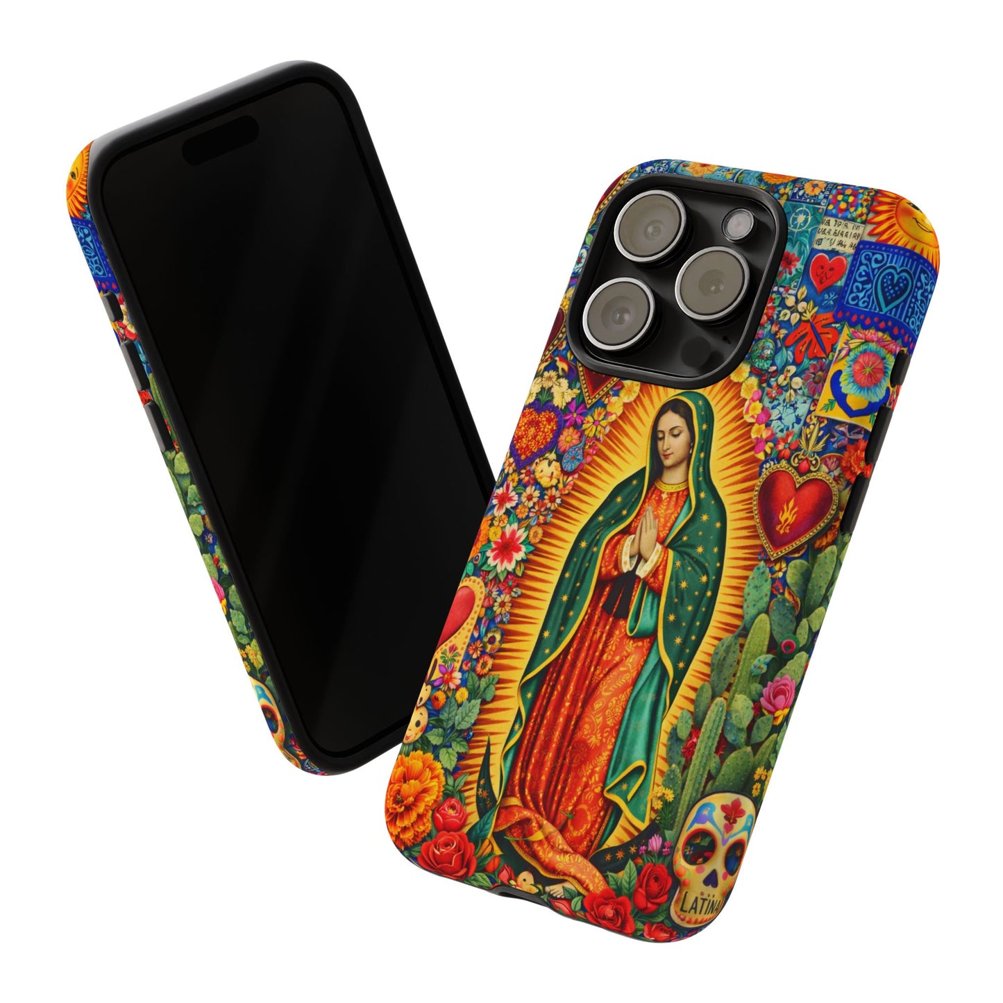 Virgin Mary Guadalupe Phone Case Mexican Folk Art Tough Cover iPhone Samsung