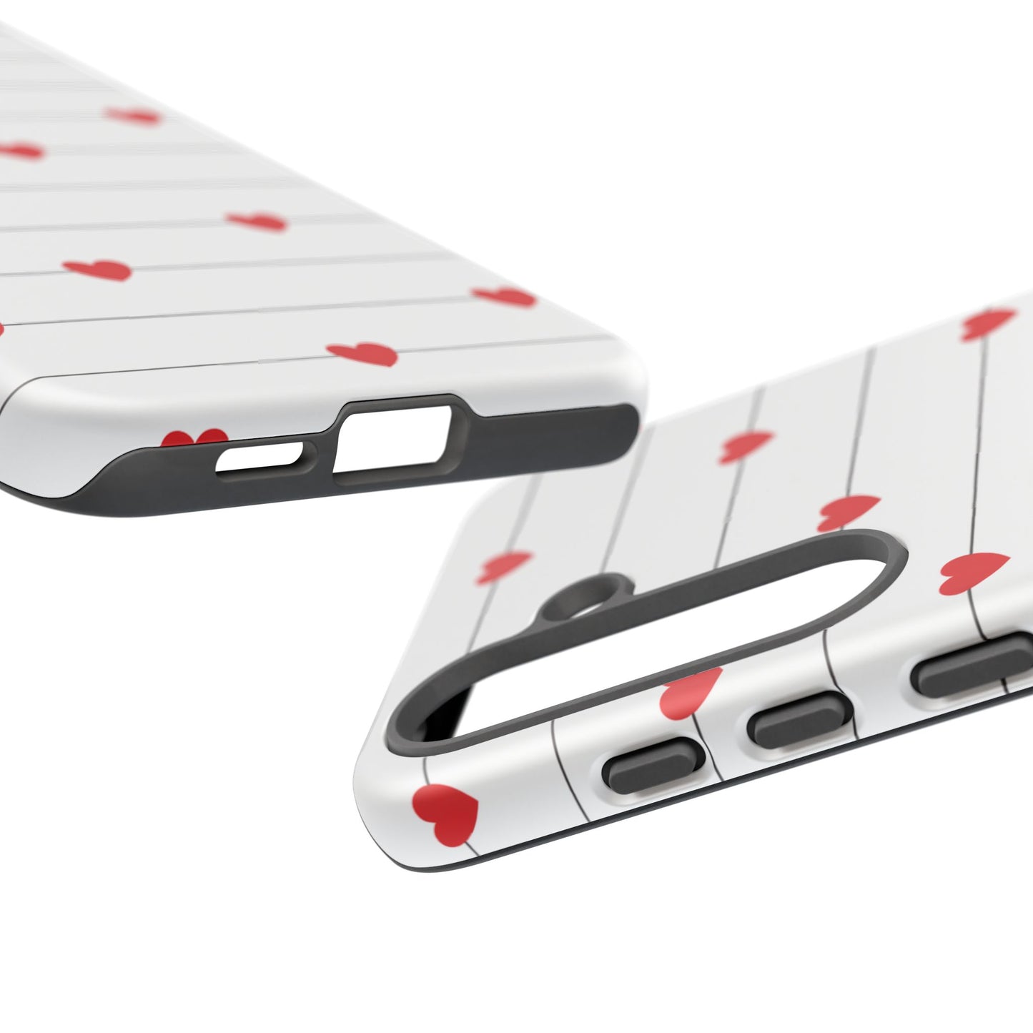 Red Heart Stripe iPhone Case | Tough Shockproof Love Aesthetic Cover
