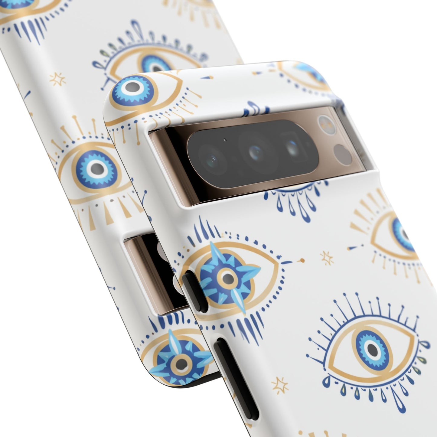 Blue Evil Eye Phone Case – Protective Slim Shockproof Cover for Iphone, Samsung Galaxy and Pixel