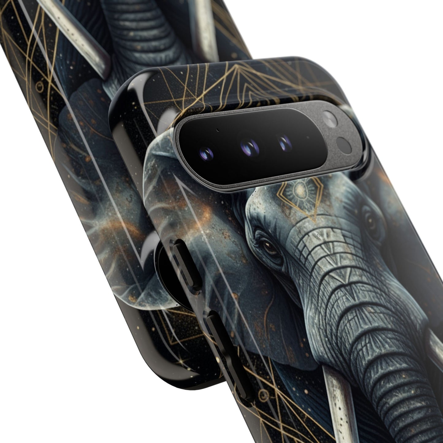 Elephant Mandala Phone Case | Minimal Gold Accent Tough Case