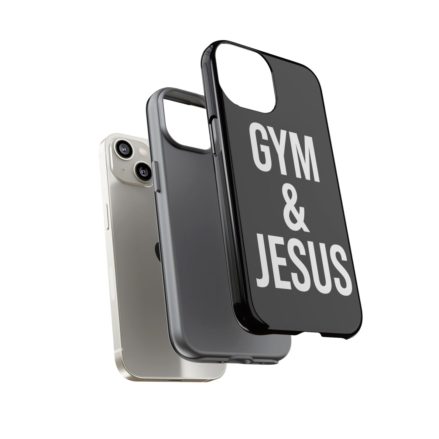 Gym & Jesus Phone Case Christian Faith Workout Gym Motivation Case