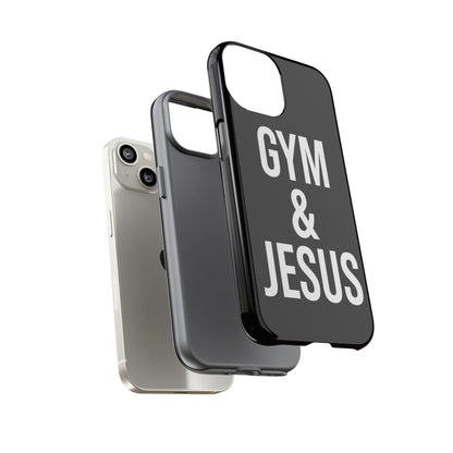 Gym & Jesus Phone Case Christian Faith Workout Gym Motivation Case