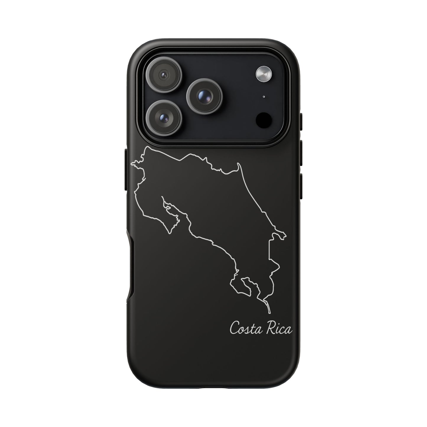 Costa Rica Outline Phone Case – Minimal Country Map Tough Case (iPhone, Samsung, Pixel)