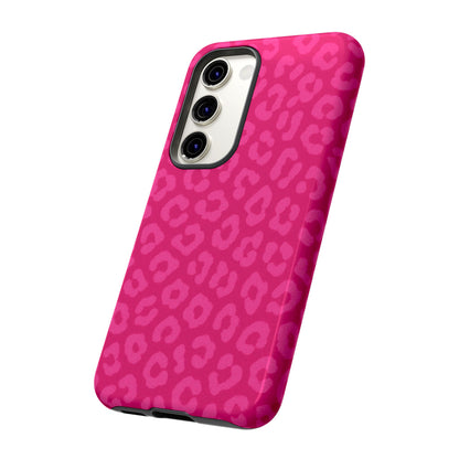 Hot Pink Leopard Phone Case – Bold Coquette Aesthetic Tough Case