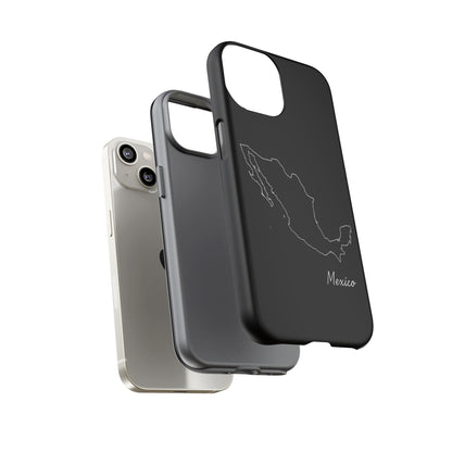 Mexico Outline Phone Case – Minimal Country Map Tough Case (iPhone, Samsung, Pixel)