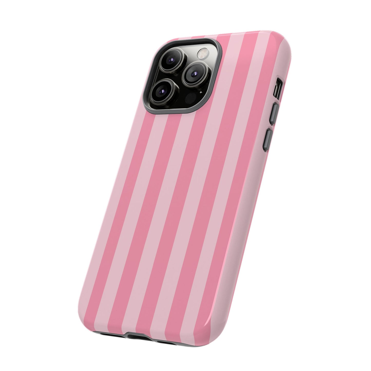 Pink Stripe Phone Case – Pastel Coquette Aesthetic Tough Protective Case