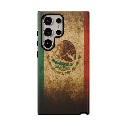 Vintage Mexico Flag Phone Case – Mexican Pride Grunge Flag Aesthetic Tough Case