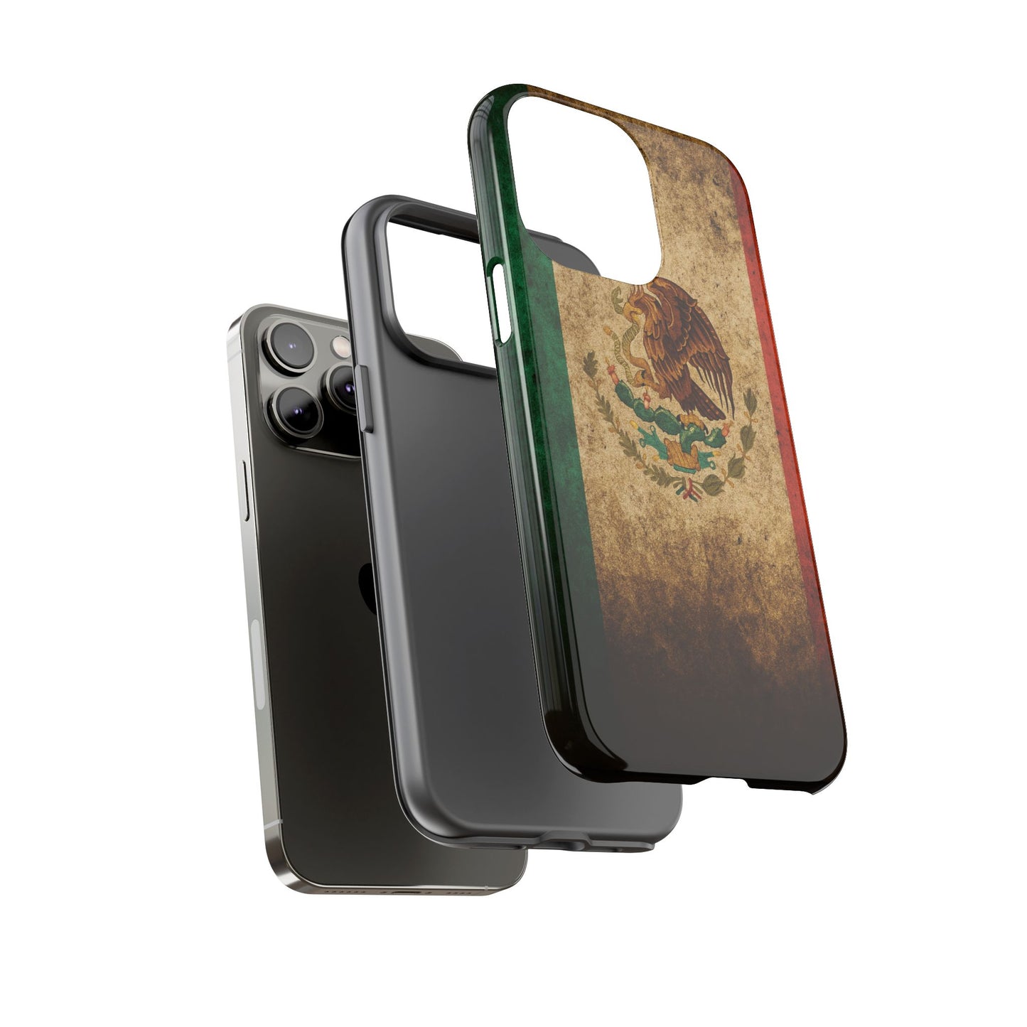 Vintage Mexico Flag Phone Case – Mexican Pride Grunge Flag Aesthetic Tough Case