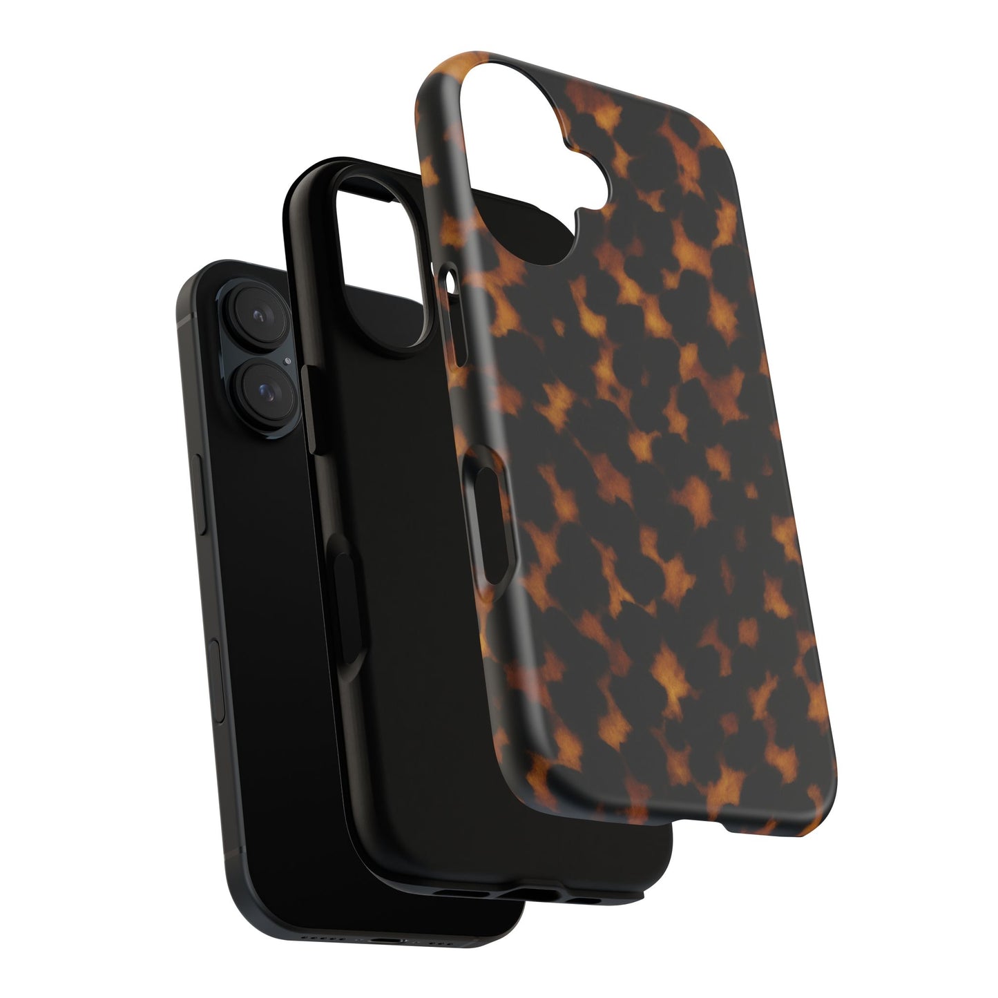 Tortoiseshell Pattern Tough Phone Case | Classic Leopard-Style Protective Cover