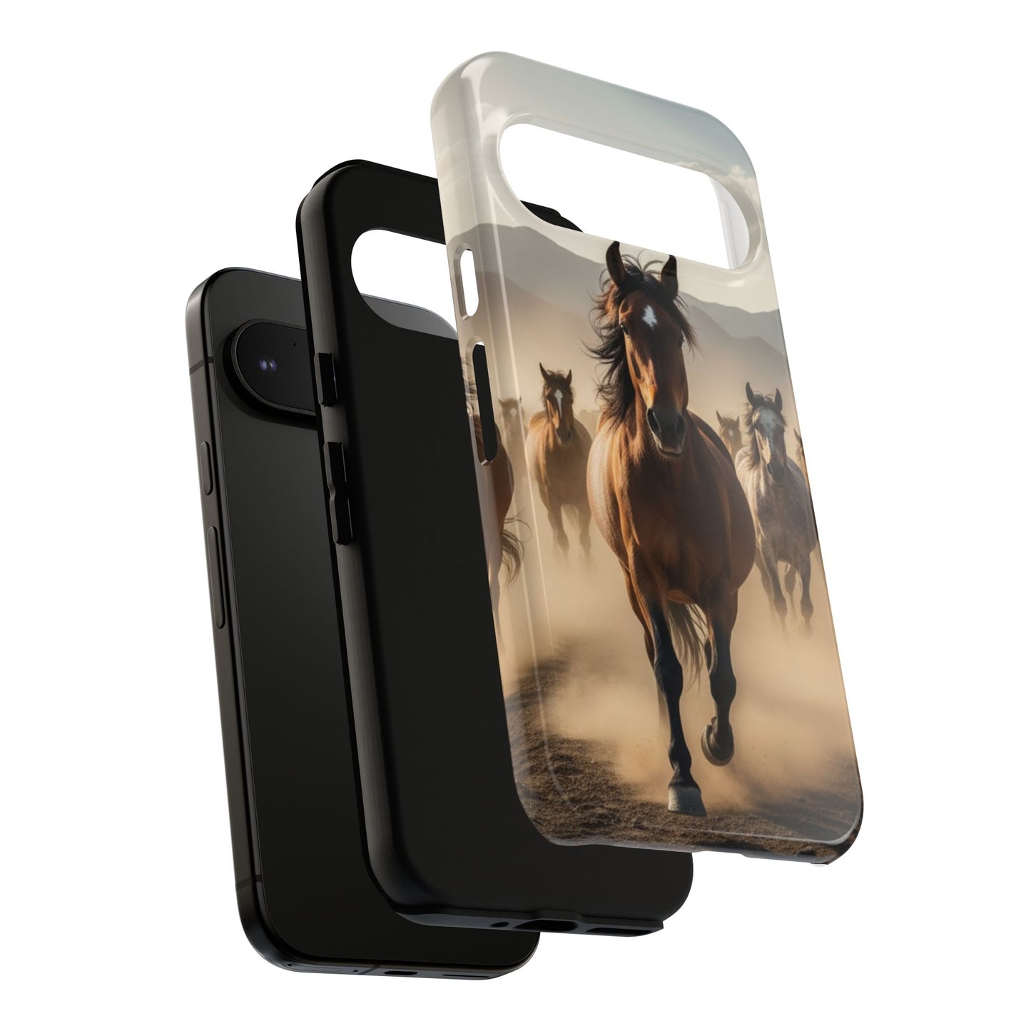 Running Horses Phone Case | Wild Mustang Herd Tough Protective Cover