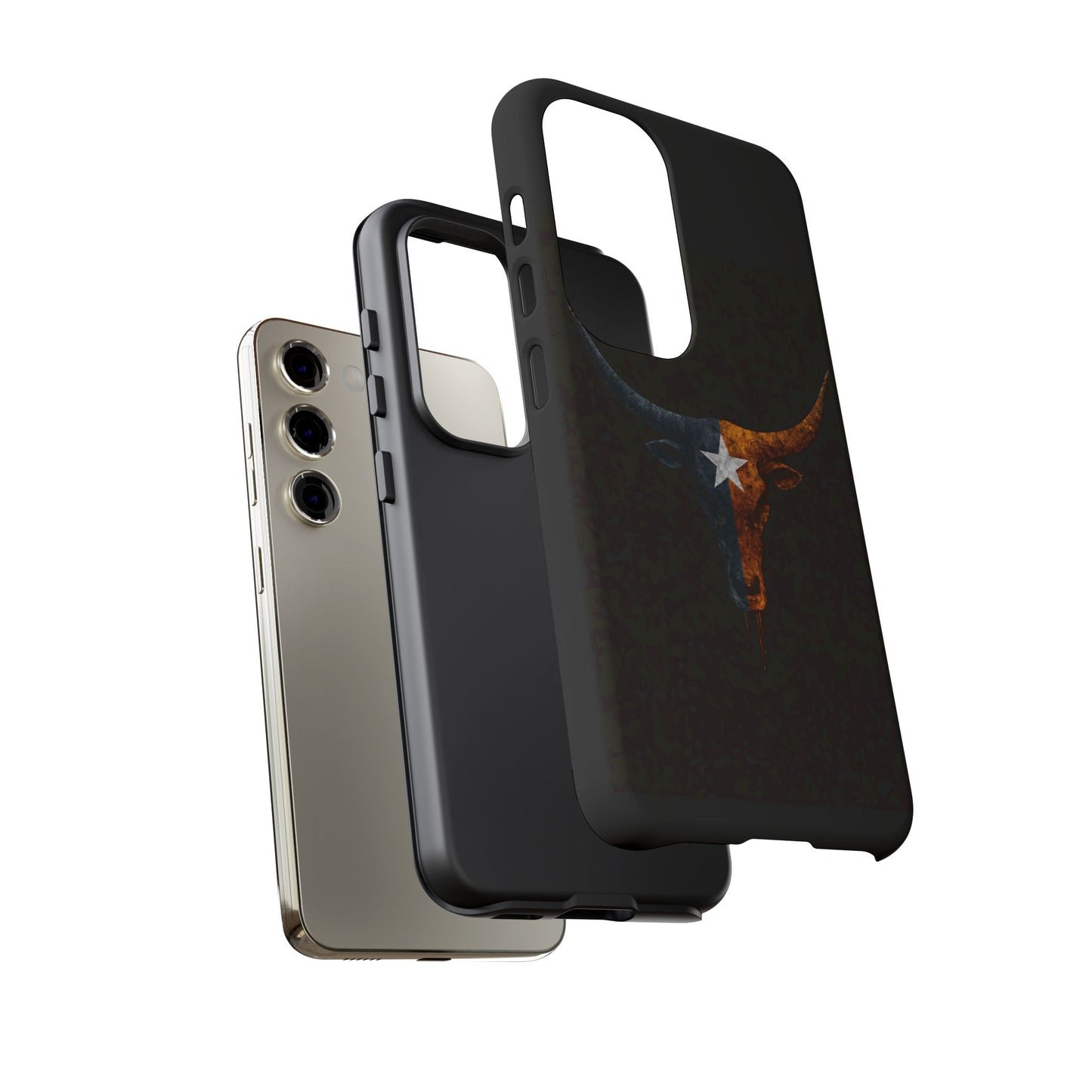 Texas Longhorn Skull Phone Case Western Cowboy Bull iPhone Samsung Cover