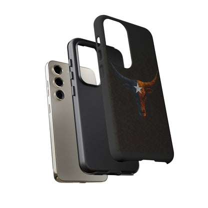 Texas Longhorn Skull Phone Case Western Cowboy Bull iPhone Samsung Cover