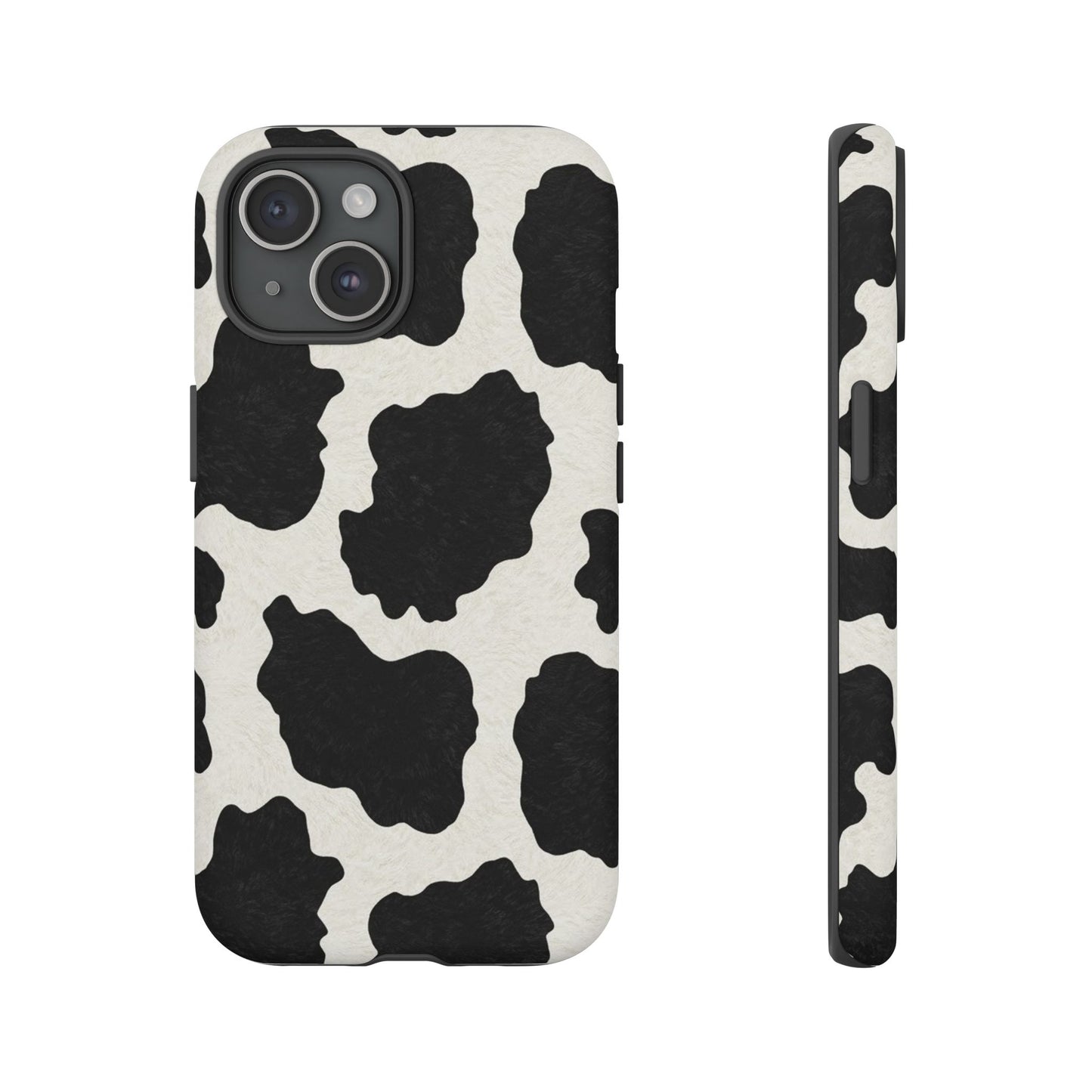 Black & White Cow Print Phone Case | Aesthetic Tough Protective Case