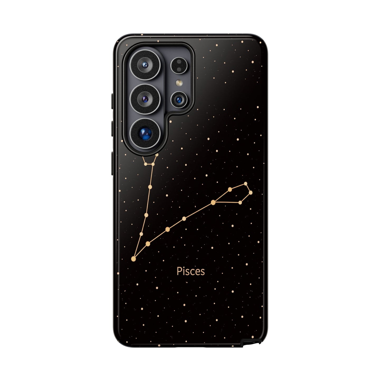 Pisces Zodiac Constellation Phone Case – Luxe Gold Celestial Cover