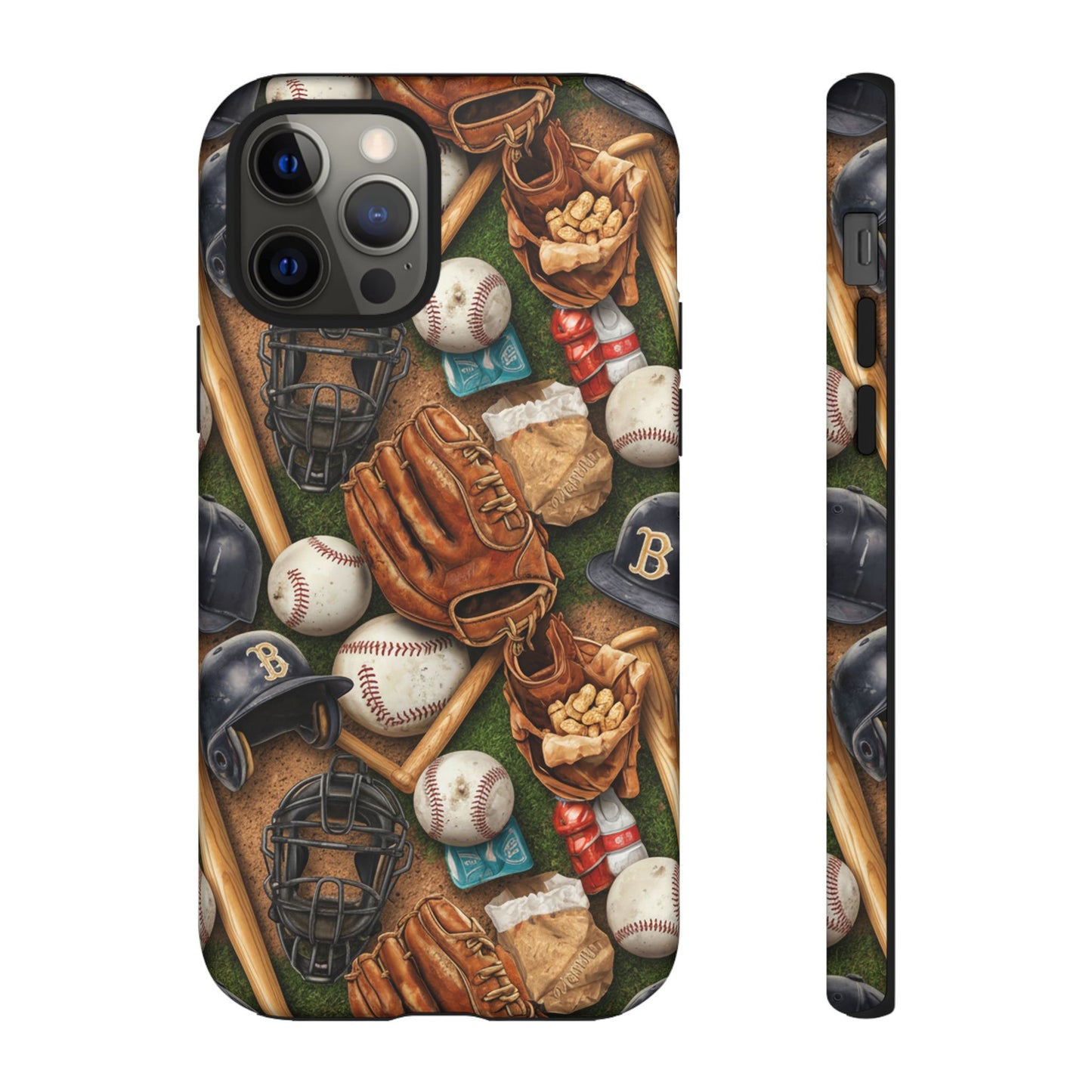 Baseball Gear Collage Phone Case – Vintage Baseball Equipment Sports Tough Case