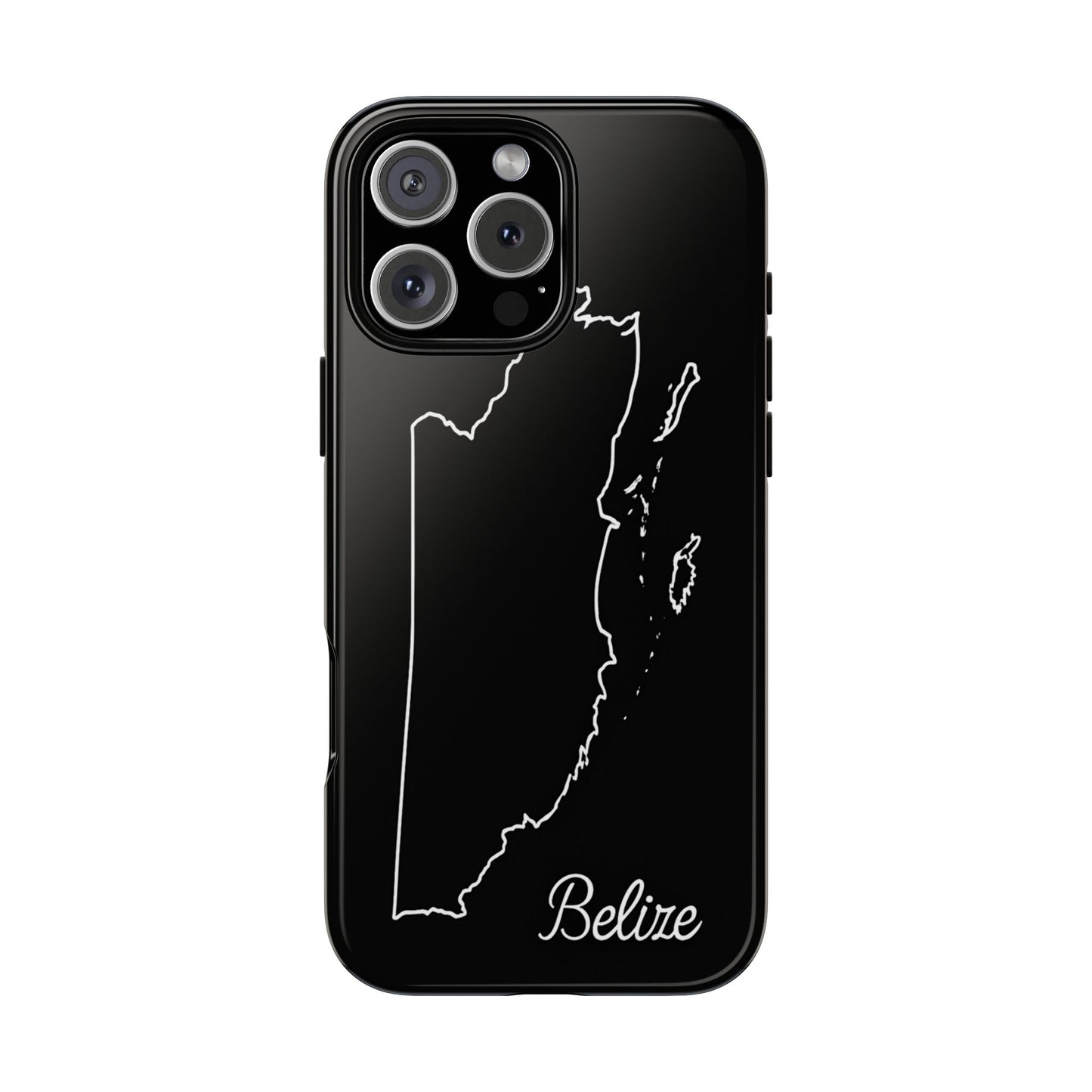 Belize Outline Phone Case – Minimal Country Map Tough Case (iPhone, Samsung, Pixel)