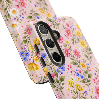 Wildflower Floral Phone Case Vintage Spring Meadow Tough Cover