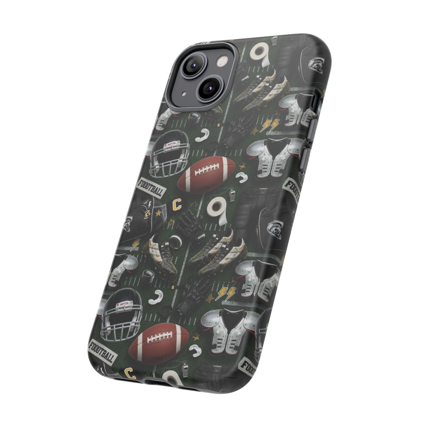 Football Pattern Phone Case – Sports Fan Tough Protective Game Day Case