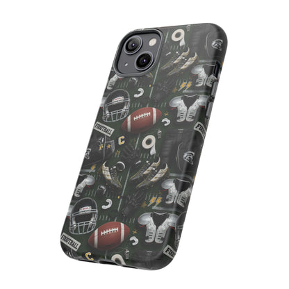 Football Pattern Phone Case – Sports Fan Tough Protective Game Day Case