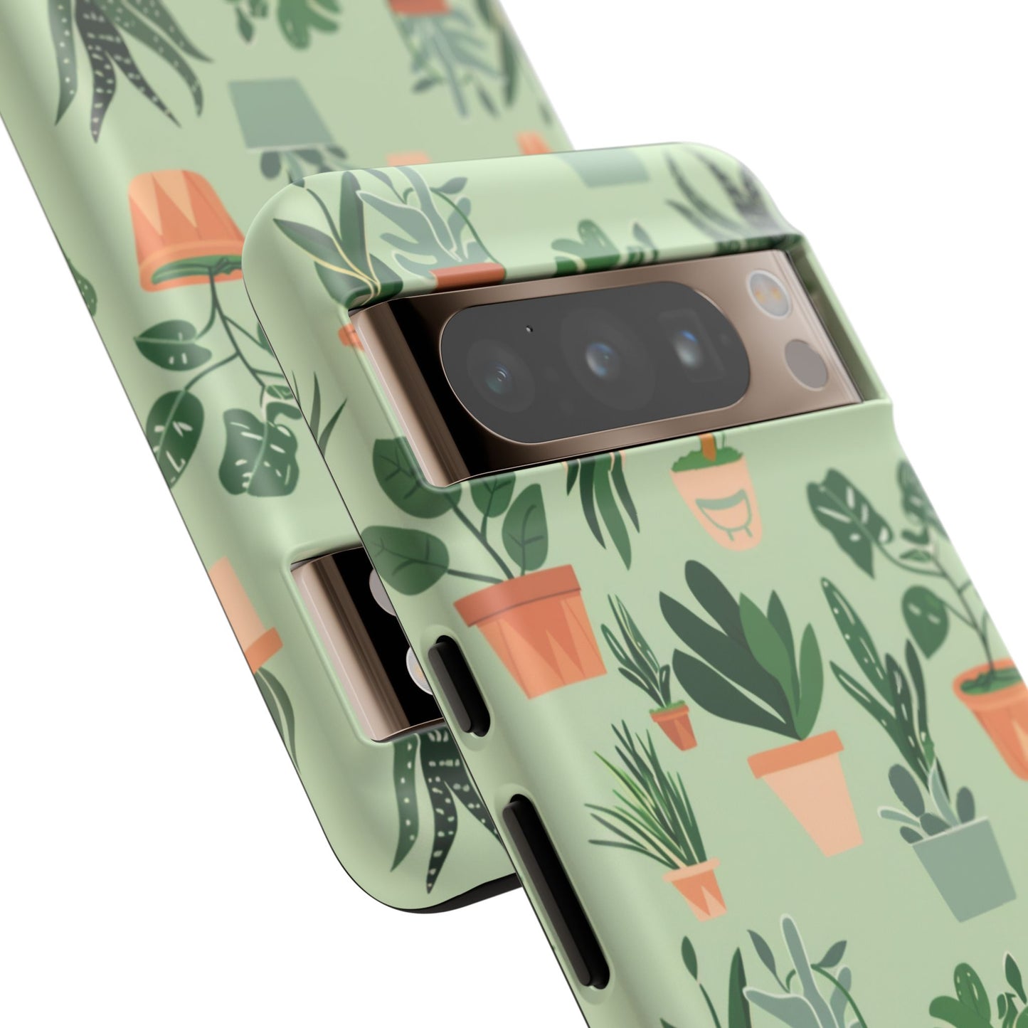 Plant Lover Phone Case | Cute Potted Plants Pattern | Botanical Aesthetic Tough Case