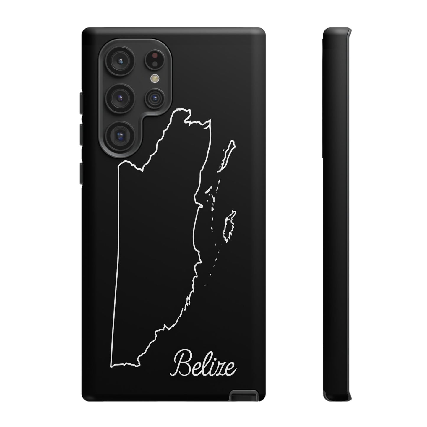 Belize Outline Phone Case – Minimal Country Map Tough Case (iPhone, Samsung, Pixel)