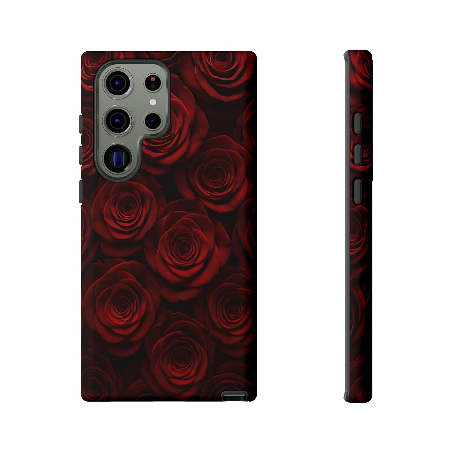 Dark Red Rose Phone Case – Gothic Floral Tough Case (iPhone, Samsung, Pixel)