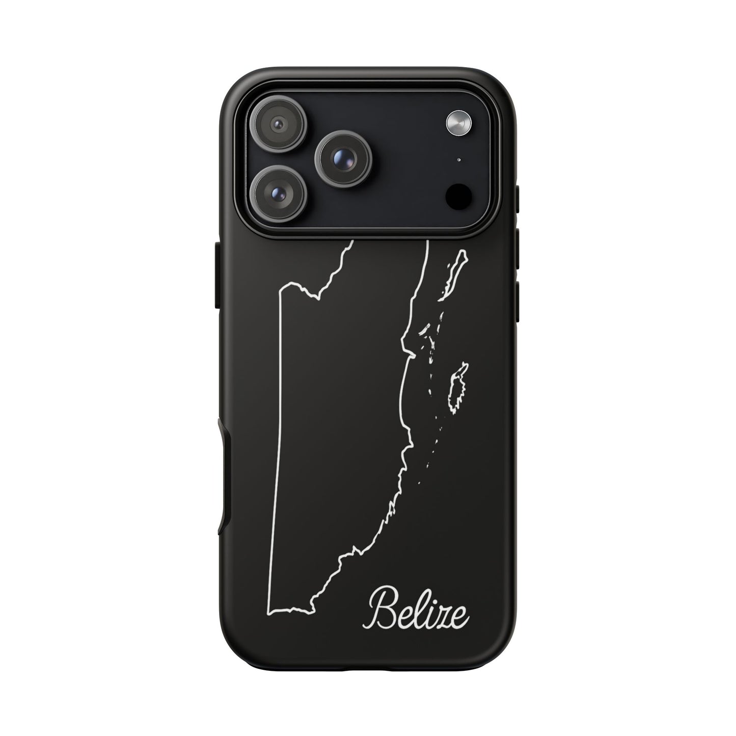Belize Outline Phone Case – Minimal Country Map Tough Case (iPhone, Samsung, Pixel)