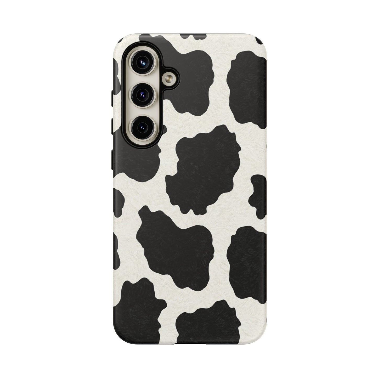 Black & White Cow Print Phone Case | Aesthetic Tough Protective Case