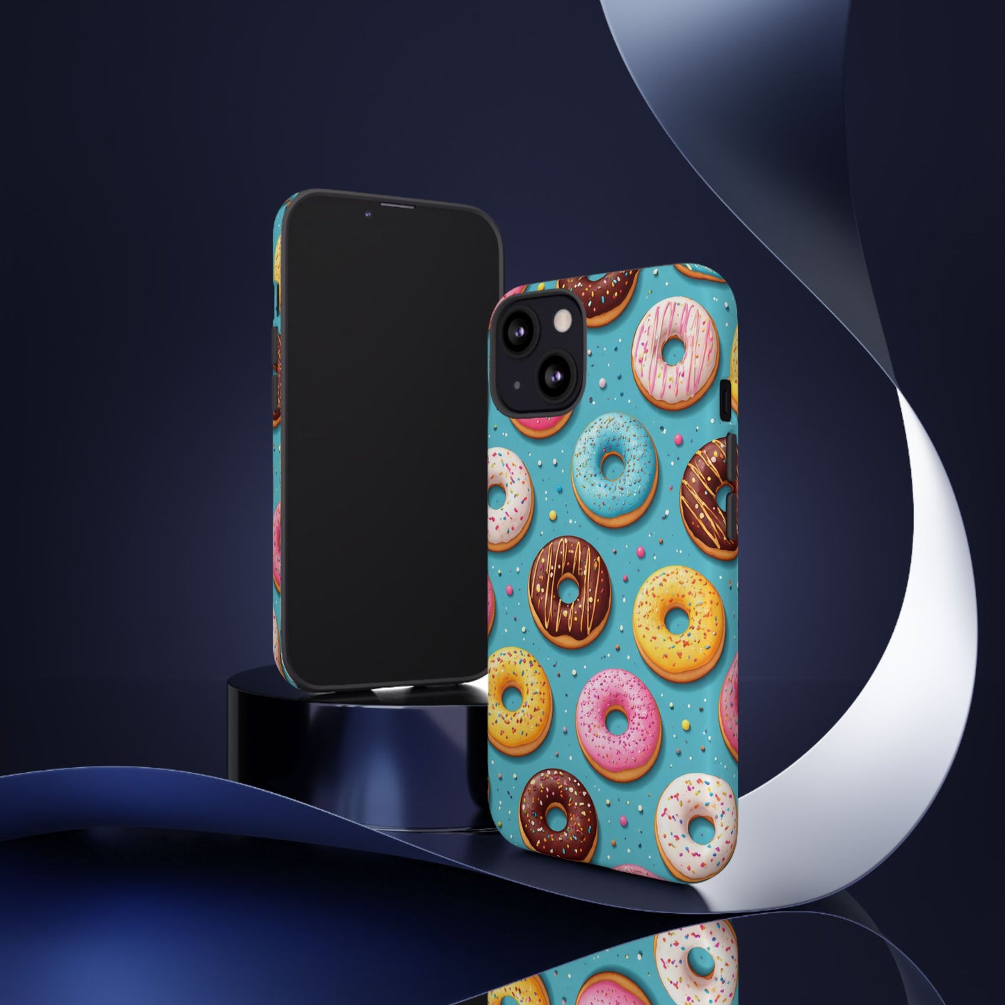 Cute Donut Pattern Phone Case – Colorful Sprinkles Dessert Design for Iphone, Samsung Galaxy and Pixel