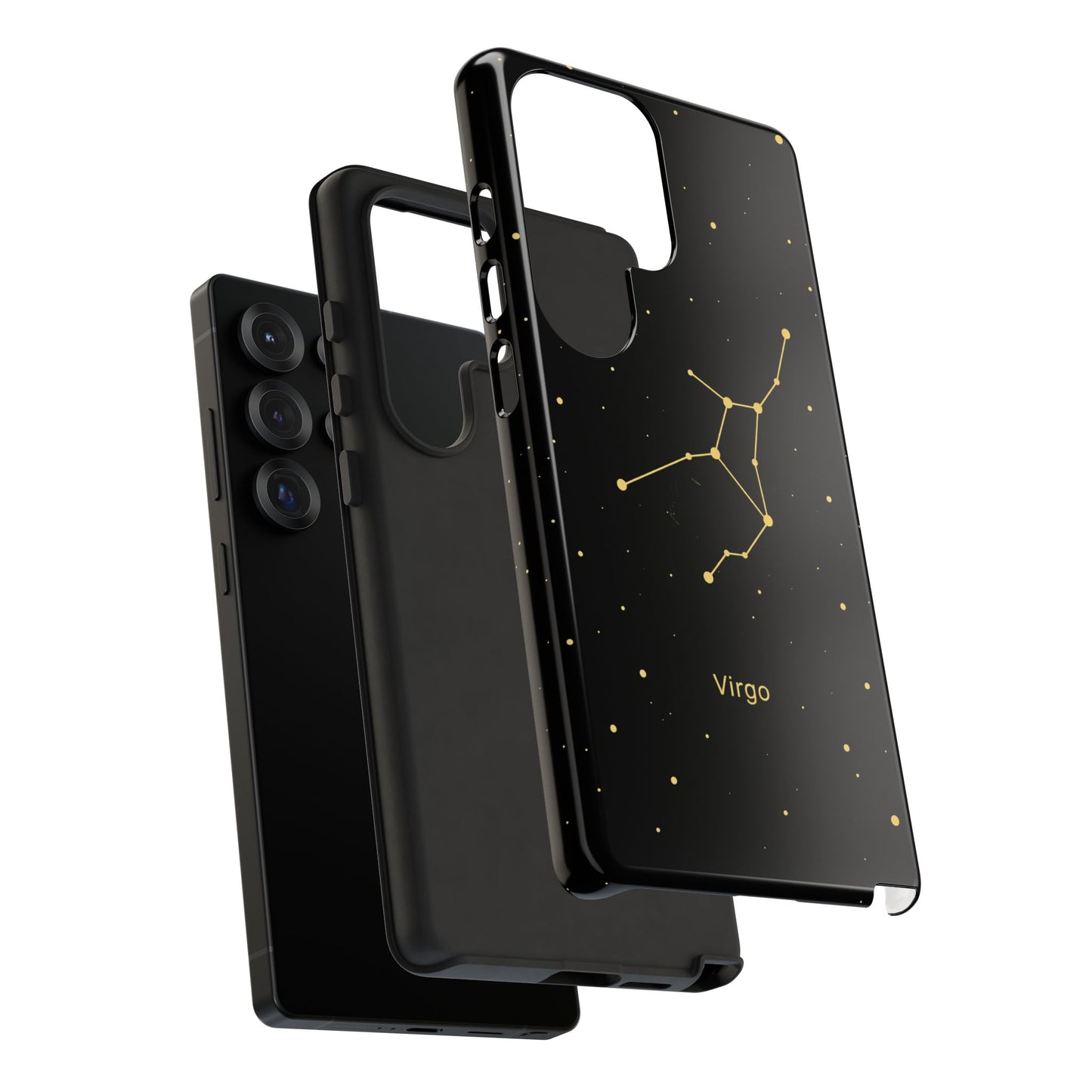 Virgo Zodiac Constellation Phone Case – Luxe Gold Celestial Cover