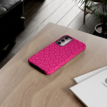 Hot Pink Leopard Phone Case – Bold Coquette Aesthetic Tough Case