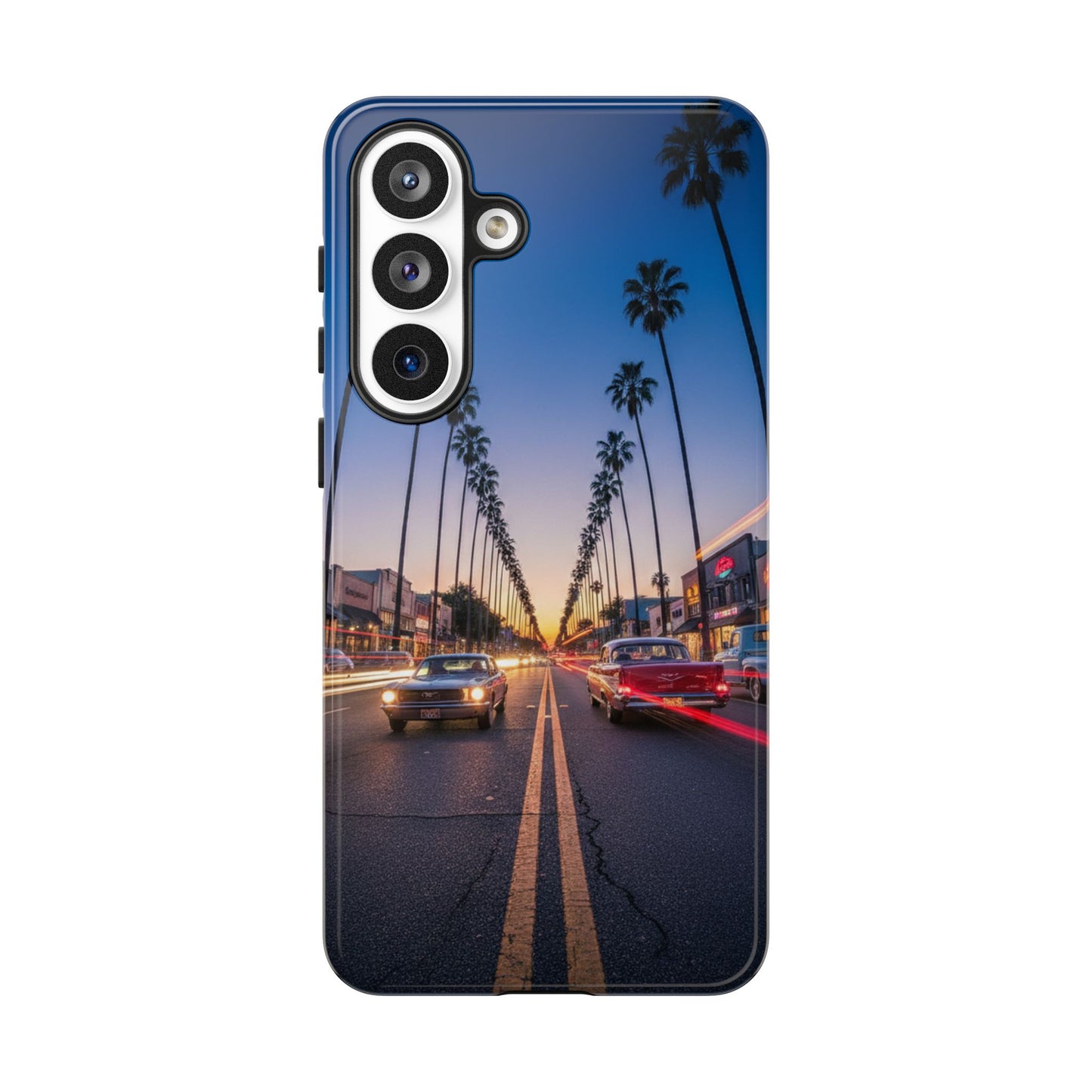 LA Sunset Boulevard Phone Case | Palm Tree Sunset Aesthetic | City Night Tough Case
