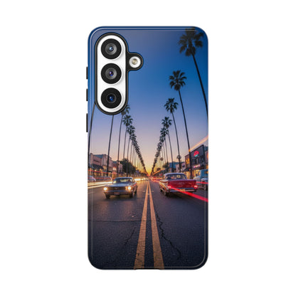 LA Sunset Boulevard Phone Case | Palm Tree Sunset Aesthetic | City Night Tough Case
