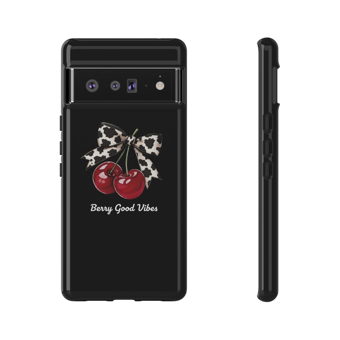 Cherry Cow Print Phone Case | Coquette Bow Aesthetic | Tough Protective Case