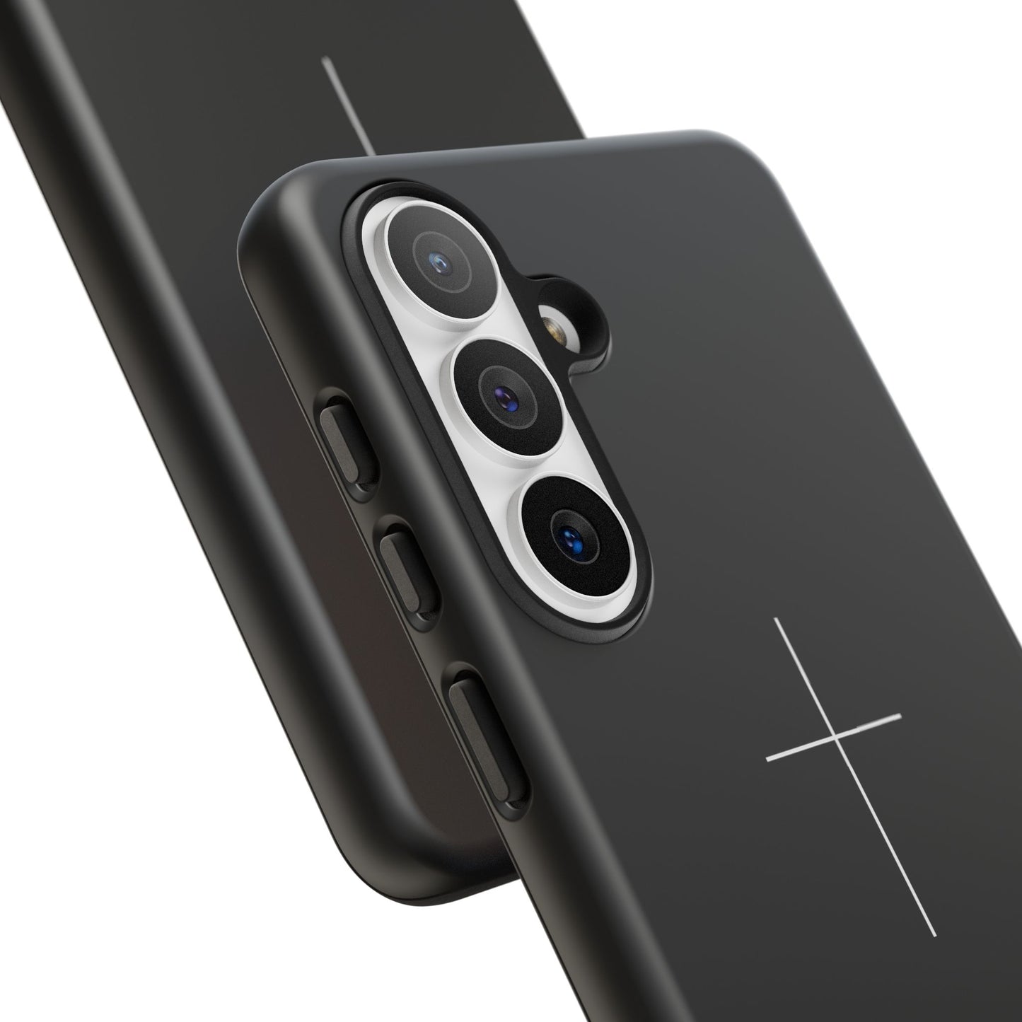Trust in God Phone Case Minimal Cross Christian Black Tough Cover