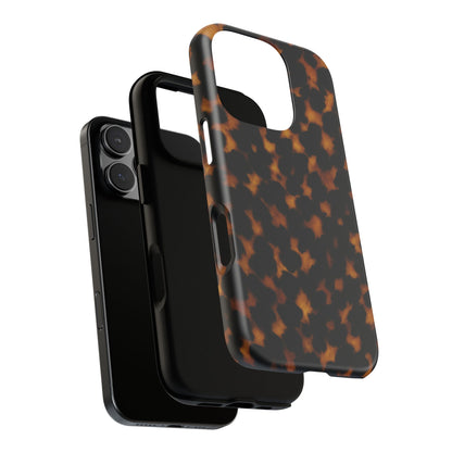Tortoiseshell Pattern Tough Phone Case | Classic Leopard-Style Protective Cover