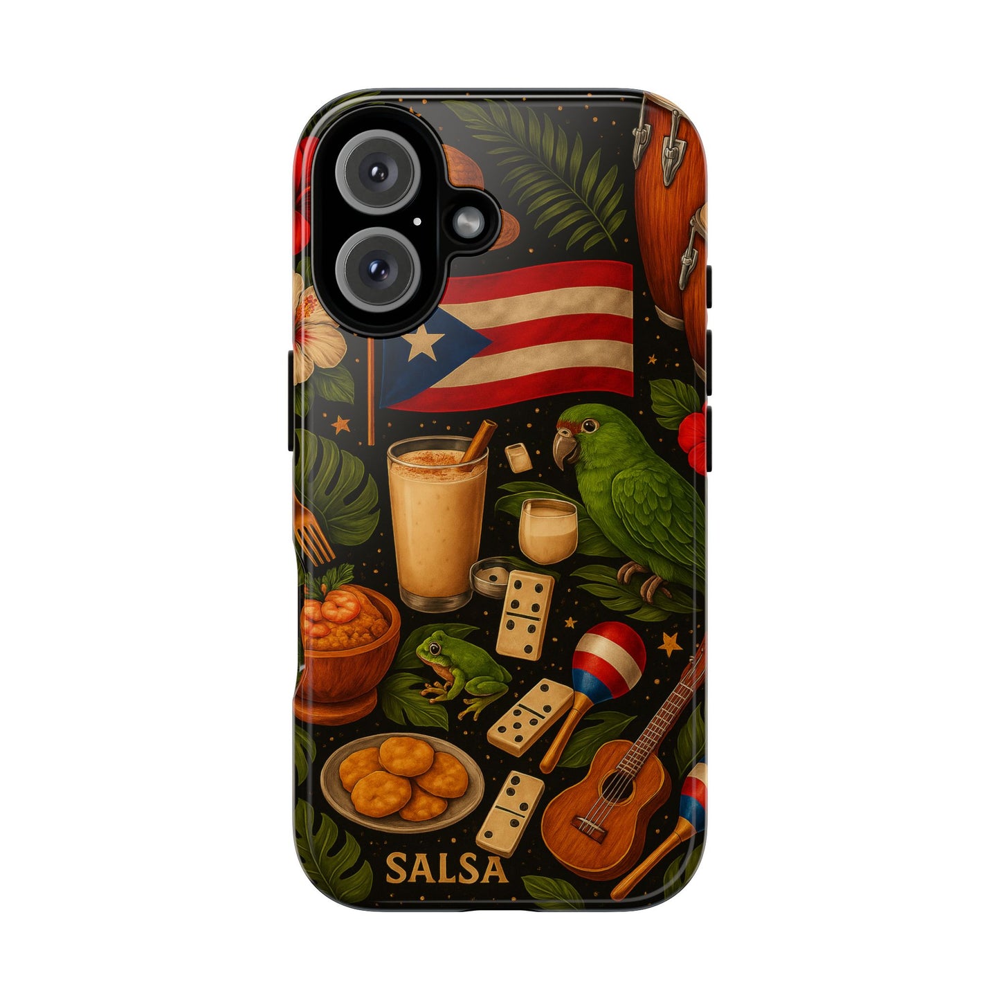 Puerto Rican Culture Phone Case | Boricua Icons Caribbean Aesthetic Tough Protective Case
