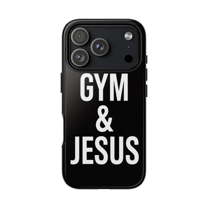Gym & Jesus Phone Case Christian Faith Workout Gym Motivation Case