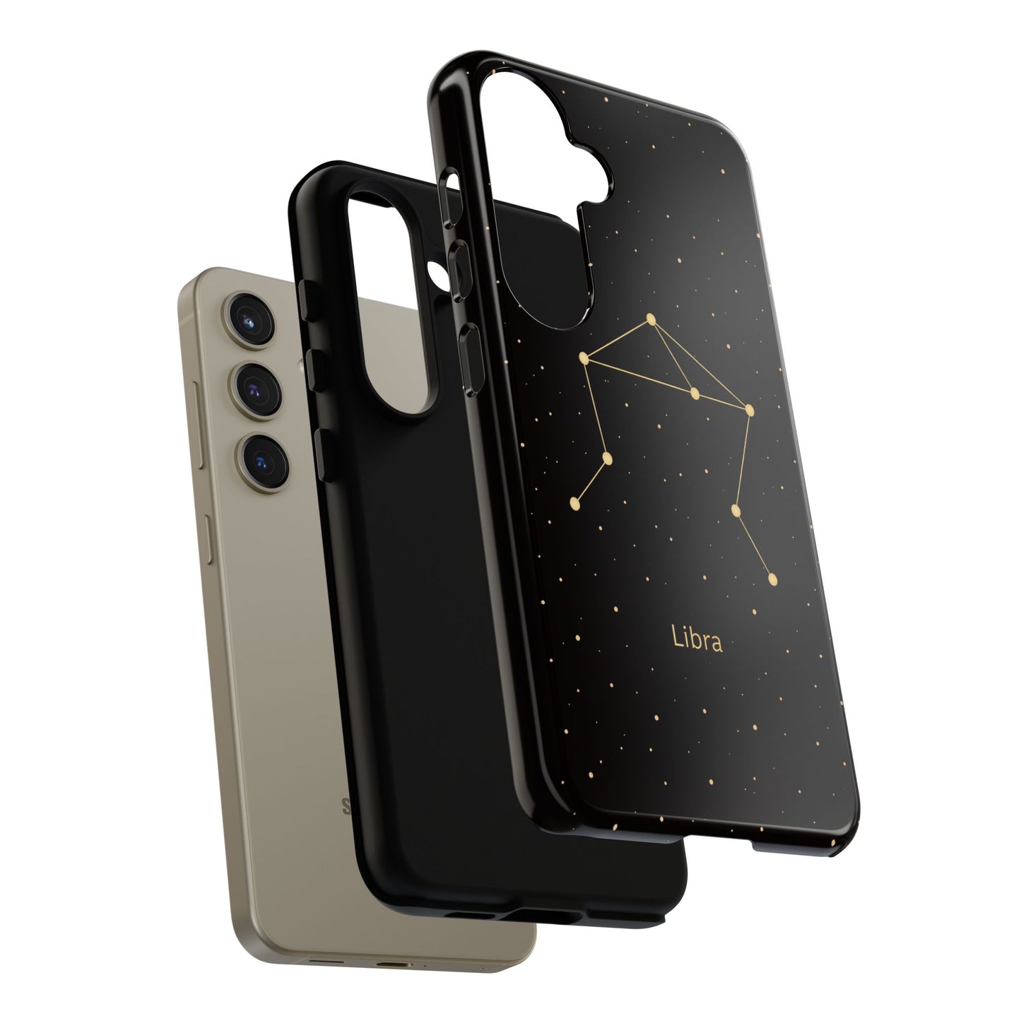 Libra Zodiac Constellation Phone Case – Luxe Gold Celestial Cover