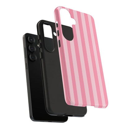 Pink Stripe Phone Case – Pastel Coquette Aesthetic Tough Protective Case
