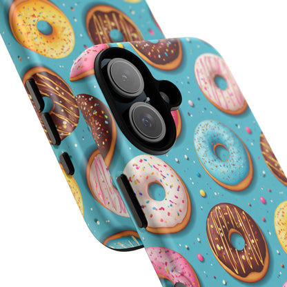 Cute Donut Pattern Phone Case – Colorful Sprinkles Dessert Design for Iphone, Samsung Galaxy and Pixel