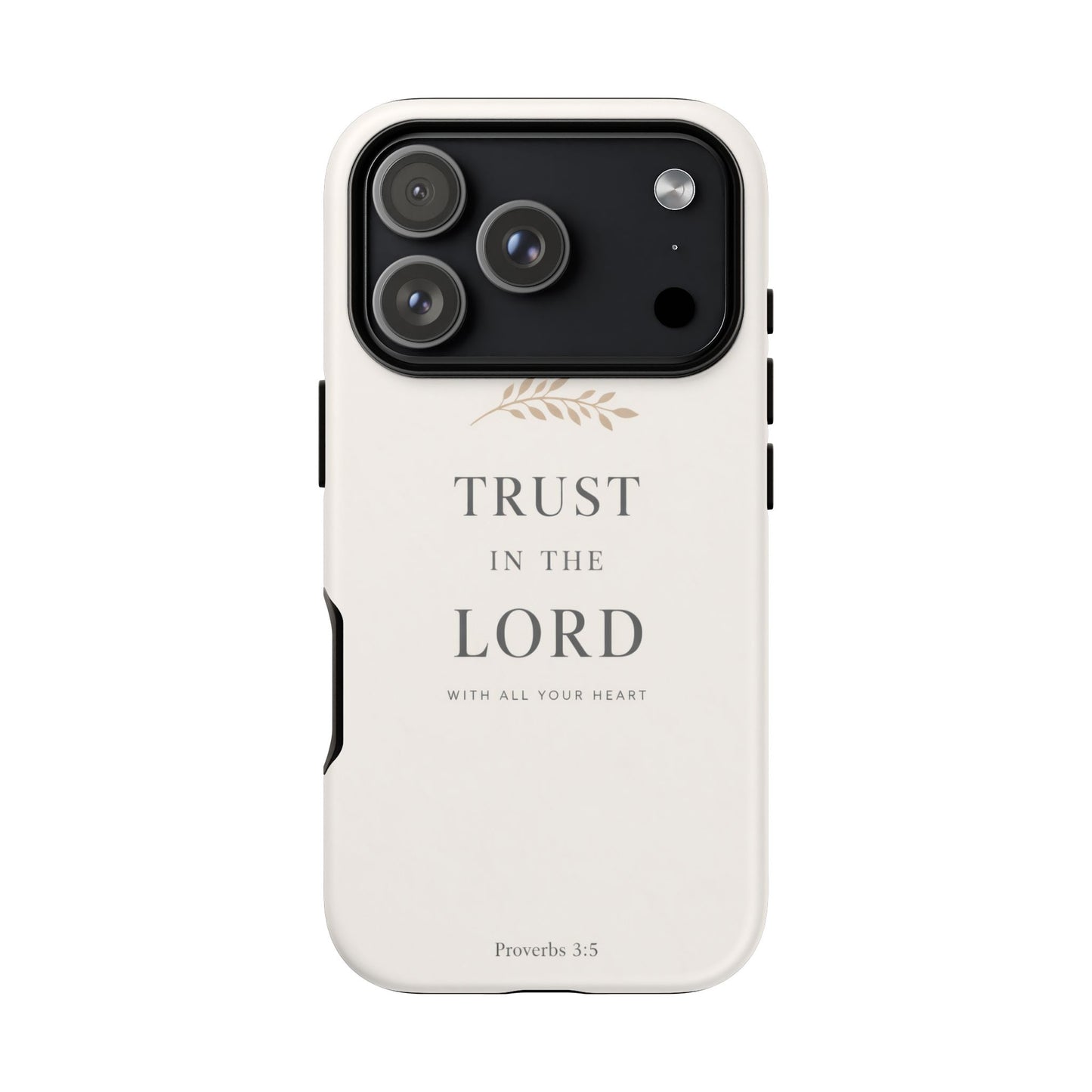 Proverbs 3:5 Christian Phone Case Trust in the Lord Minimalist Faith Cover