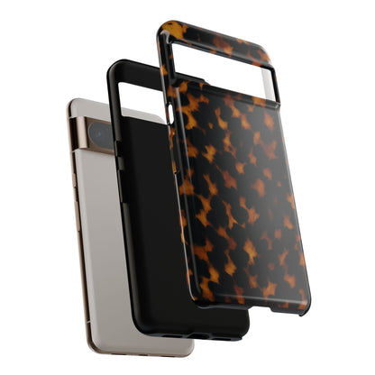 Tortoiseshell Pattern Tough Phone Case | Classic Leopard-Style Protective Cover